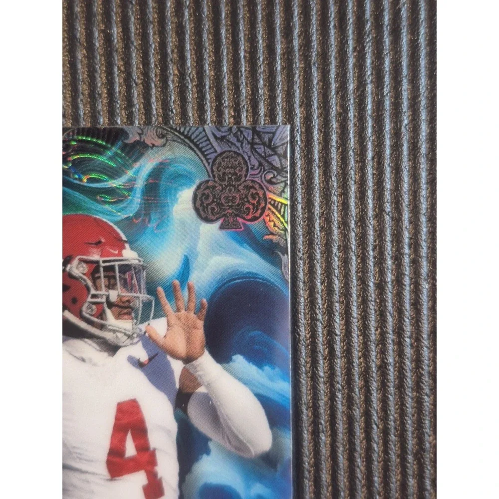 2024‎ Wild Card 7 Card Studs Jalen Milroe #CC7CW-JM Blue Rainbow Foil /5 (PRC)